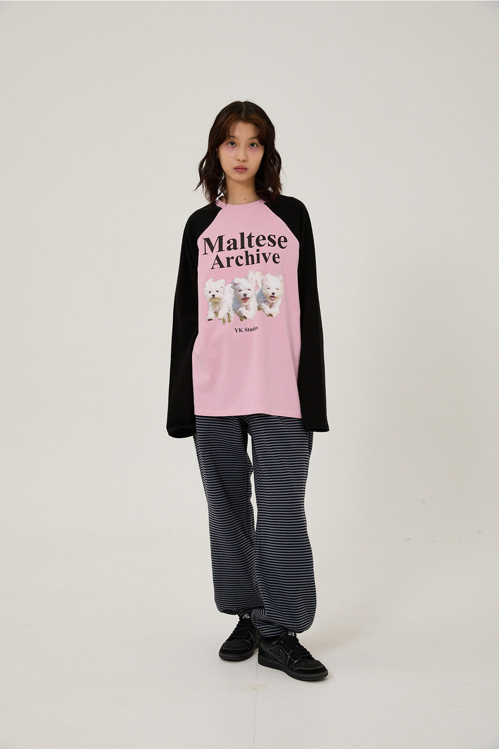 WAIKEI -  Maltese archive raglan long sleeve tshirts KHAKI