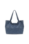 MATIN KIM - LOGO WASHED DENIM TOTE BAG IN BLUE (DISPATCH IN 48HRS)