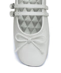 ROCKFISH WEATHERWEAR - SQUARE TOE TWO STRAP MARYJANES(ENAMEL) WHITE