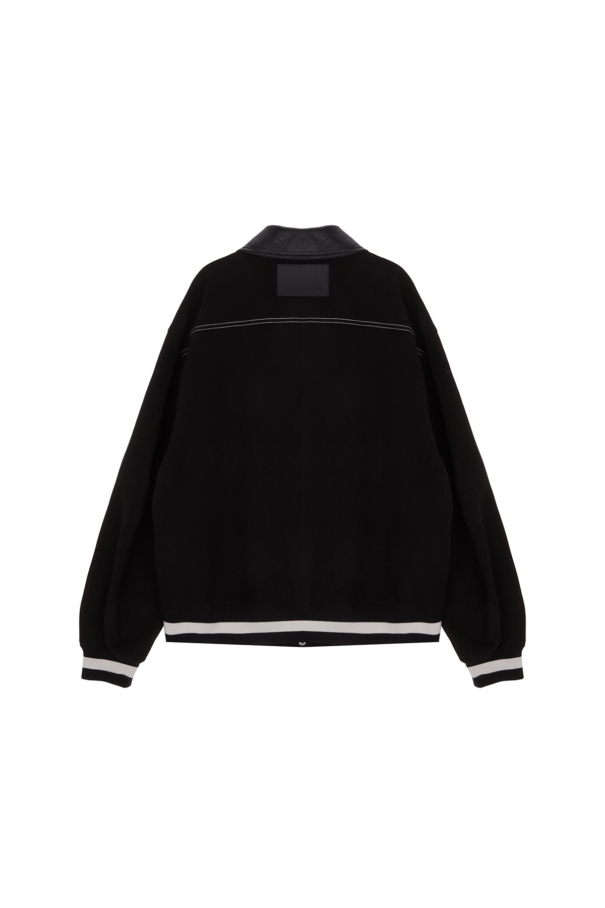 MATIN KIM -  STITCH VARSITY JUMPER IN BLACK