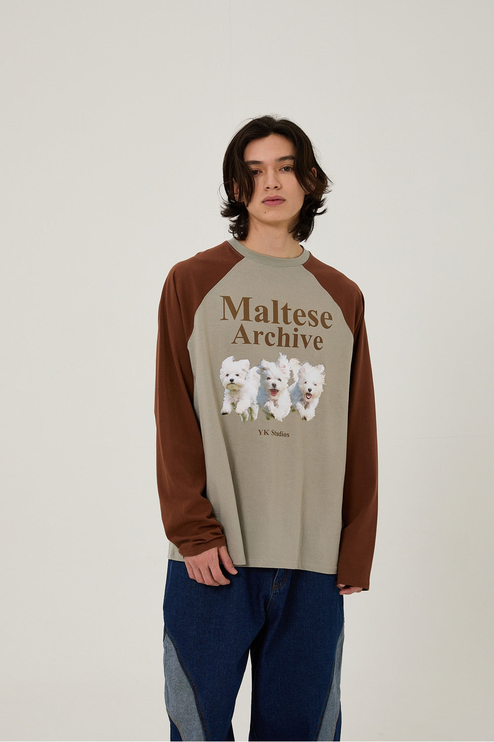 WAIKEI -  Maltese archive raglan long sleeve tshirts MINT