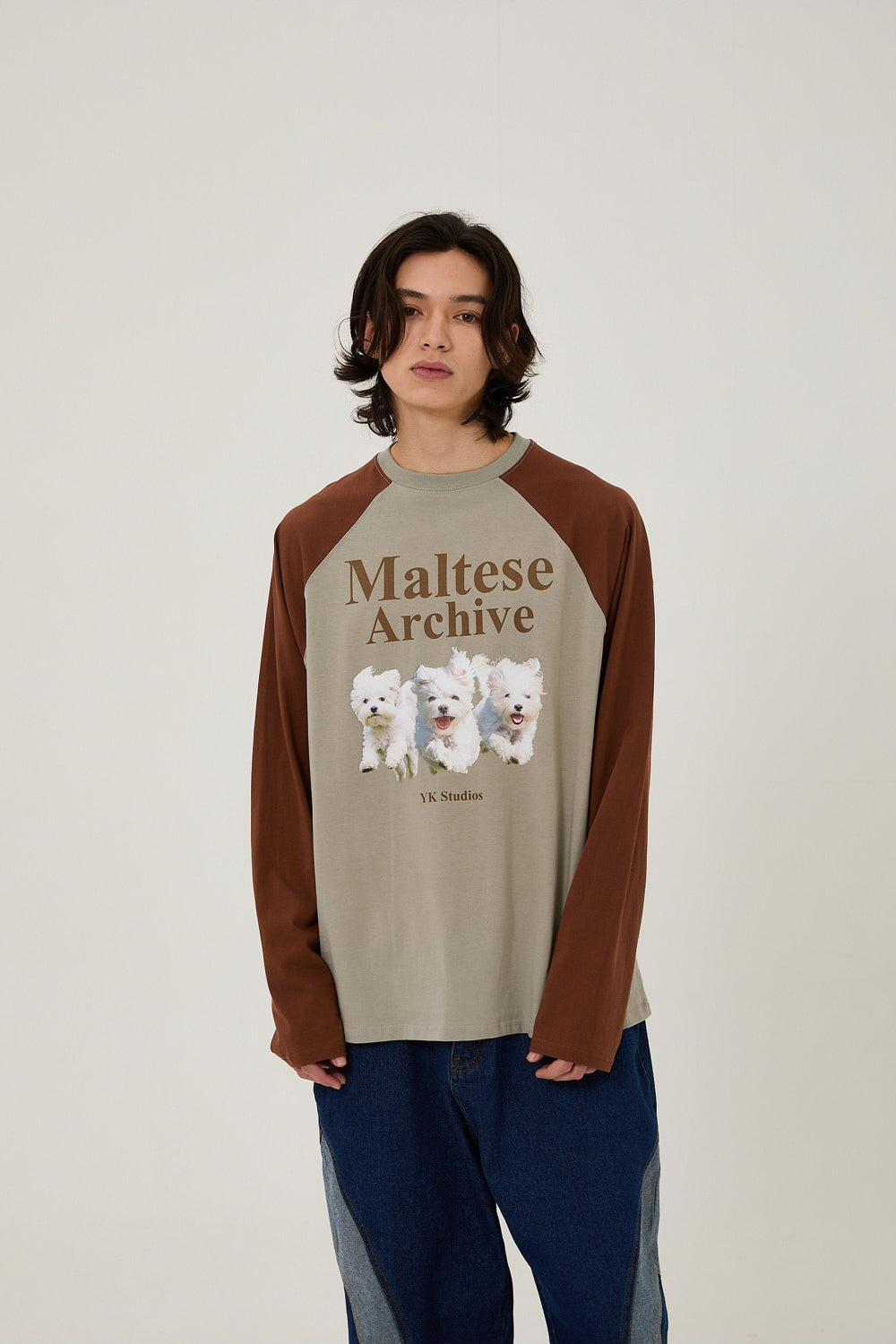 WAIKEI -  Maltese archive raglan long sleeve tshirts MINT