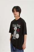 WAIKEI -  Maltese magazine half sleeve T-shirt BLACK