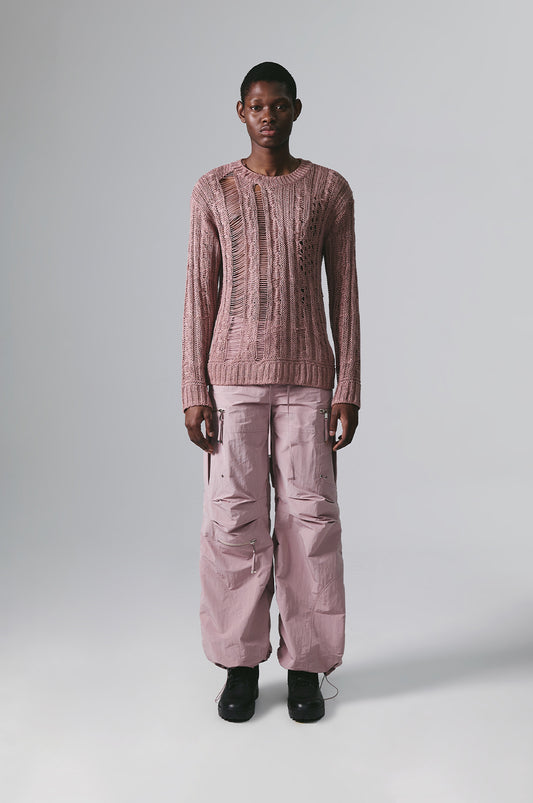 NACHE- PUCKERING JOGGER PANTS (UNISEX) ROSE PINK