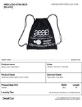 AEAE -  WEB LOGO GYM SACK - [BLACK]