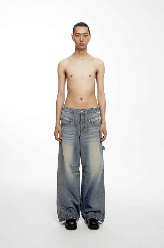 NACHE- HIGHLIGHT WASHED JEANS (UNISEX) VINTAGE BLUE