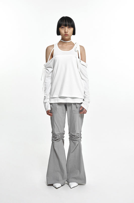 NACHE- EXPOSURE ZIP DETAIL PANTS (UNISEX) GRAY