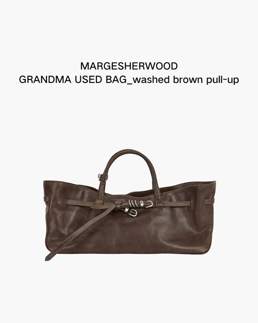 GRANDMA USED BAG washed brown pull-up