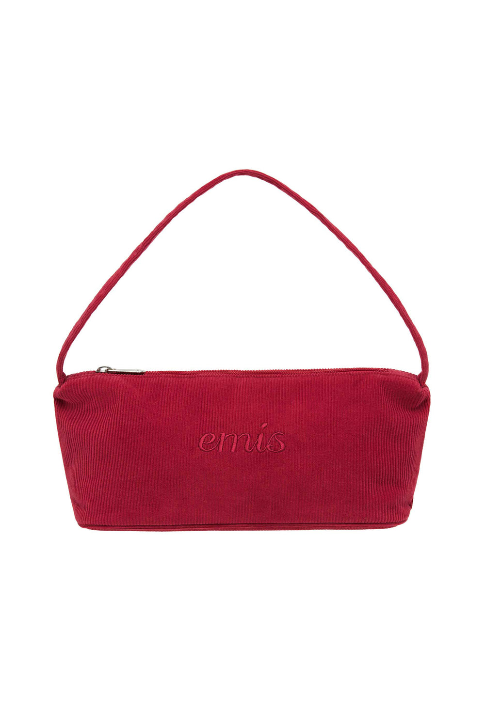 CORDUROY DAILY LONG HOBO BAG-RED