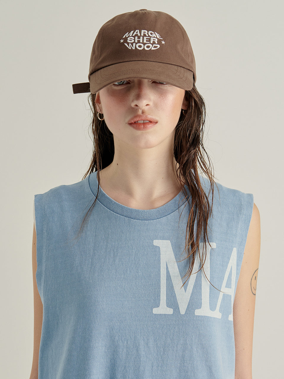 MARGESHERWOOD - LOGO STAR BALLCAP_brown