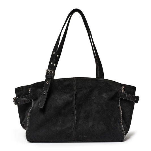 SAMO ONDOH - Zipper Shopper Bag M Suede Black