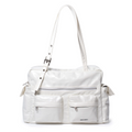 SAMO ONDOH - pocket utility bag L glossy ivory