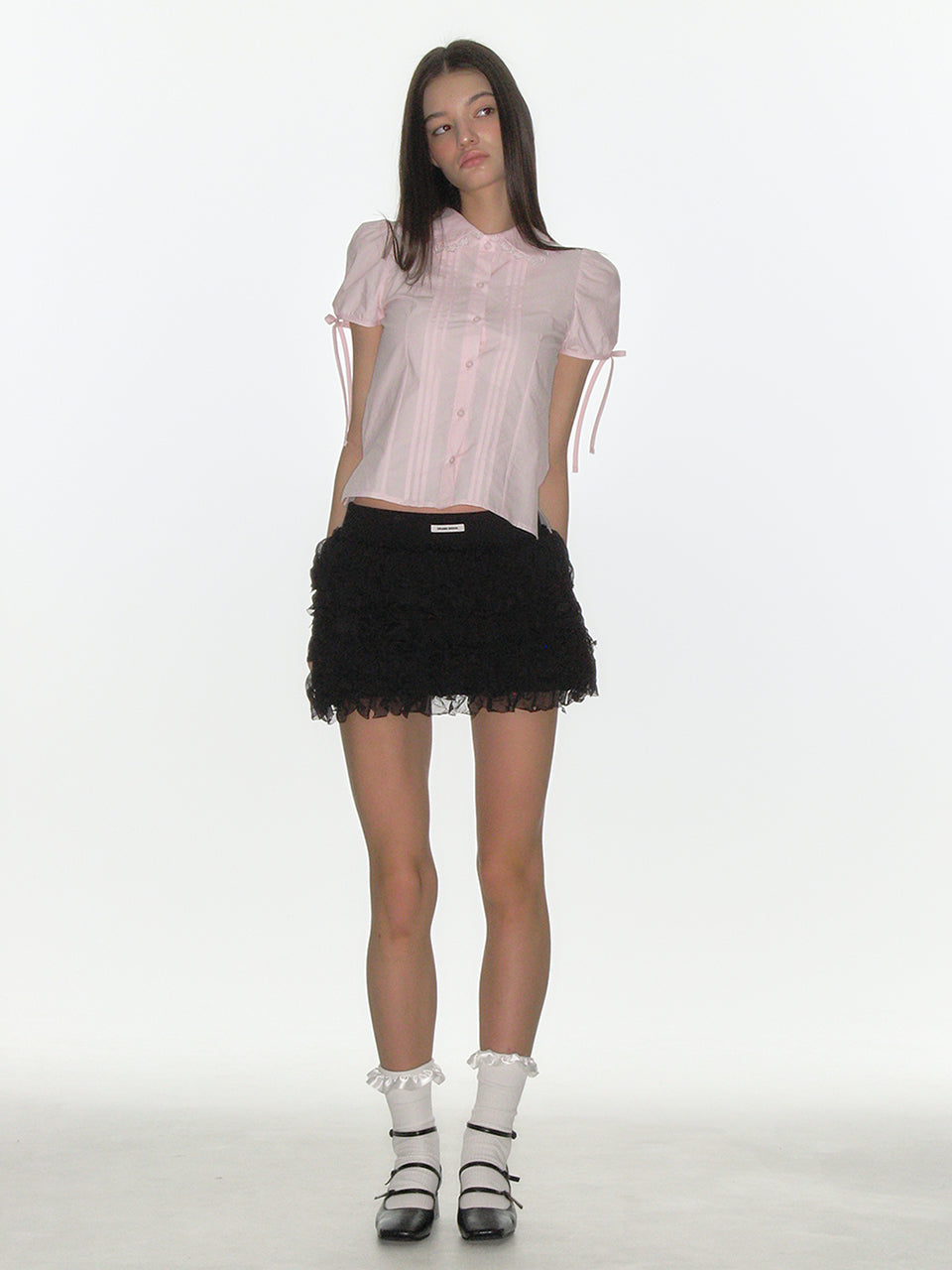 CRANK -  CANCAN FRILL MINI SKIRT_BLACK