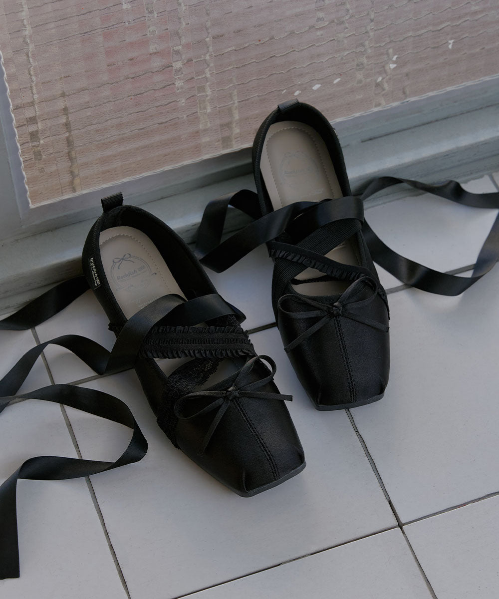 ROCKFISH WEATHERWEAR - BANDING BALLET FLATS / BLACK