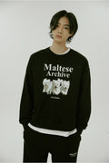 WAIKEI -  Maltese archive sweatshirts BLACK