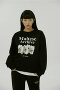 WAIKEI -  Maltese archive sweatshirts BLACK