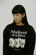 WAIKEI -  Maltese archive sweatshirts BLACK