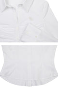 PAIN OR PLEASURE -  VIVIAN SCARF SHIRT white