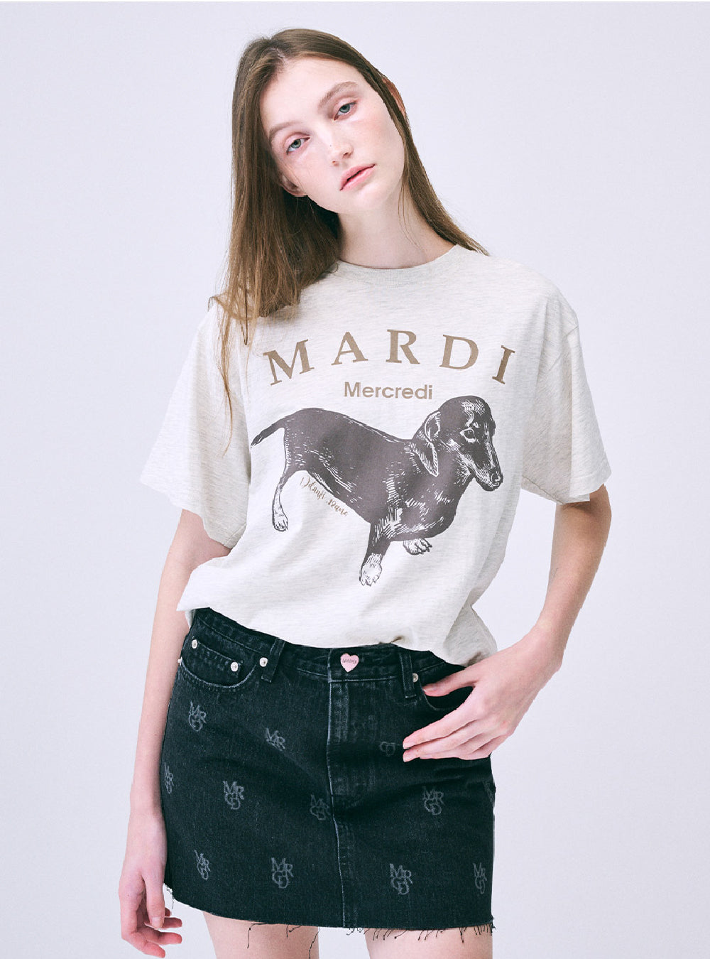 MARDI MERCREDI -  TSHIRT DDANJI_OATMEAL TAUPE