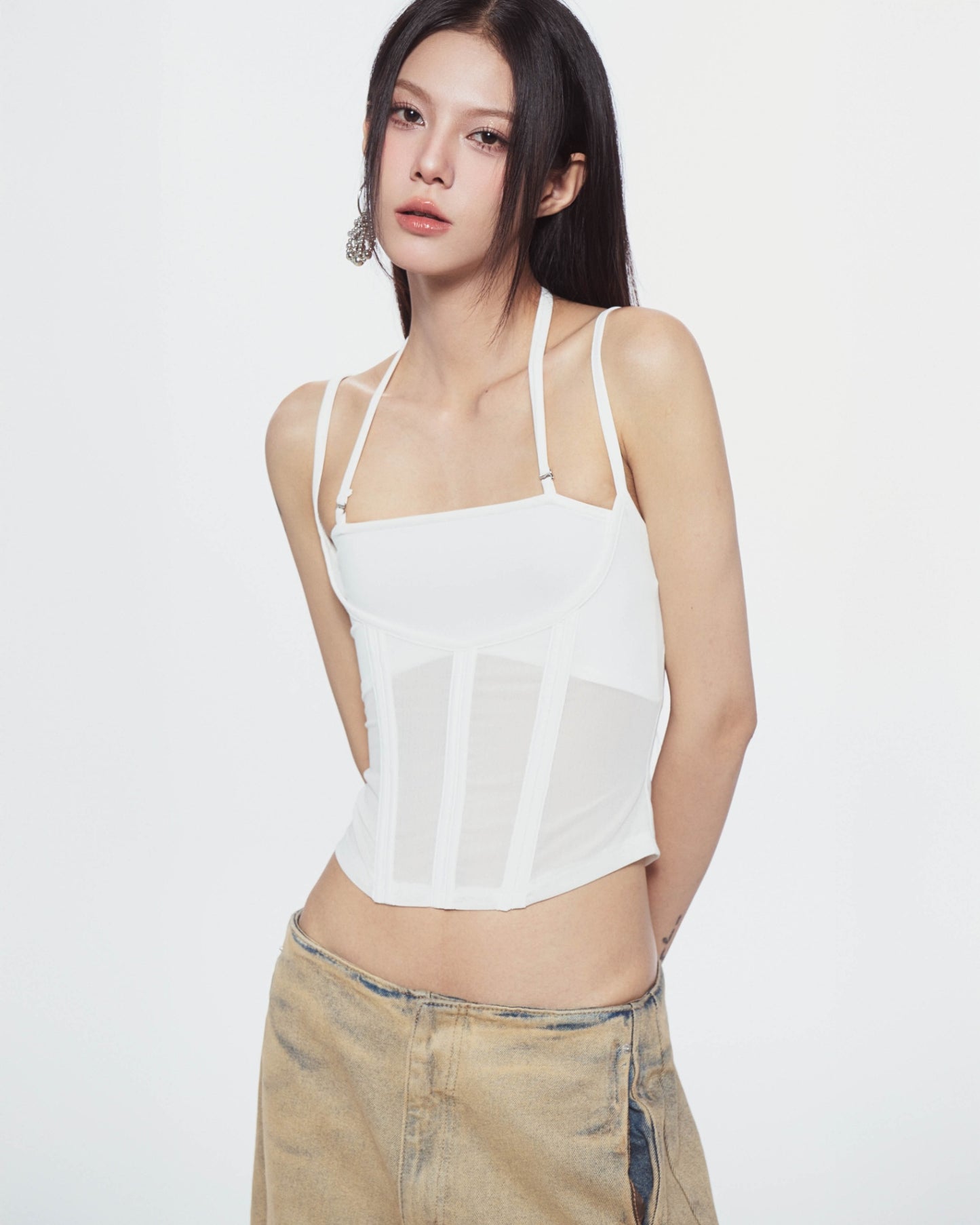 BUNNY HILL CONCEPT - MELIOS MESH TOP (WHITE)