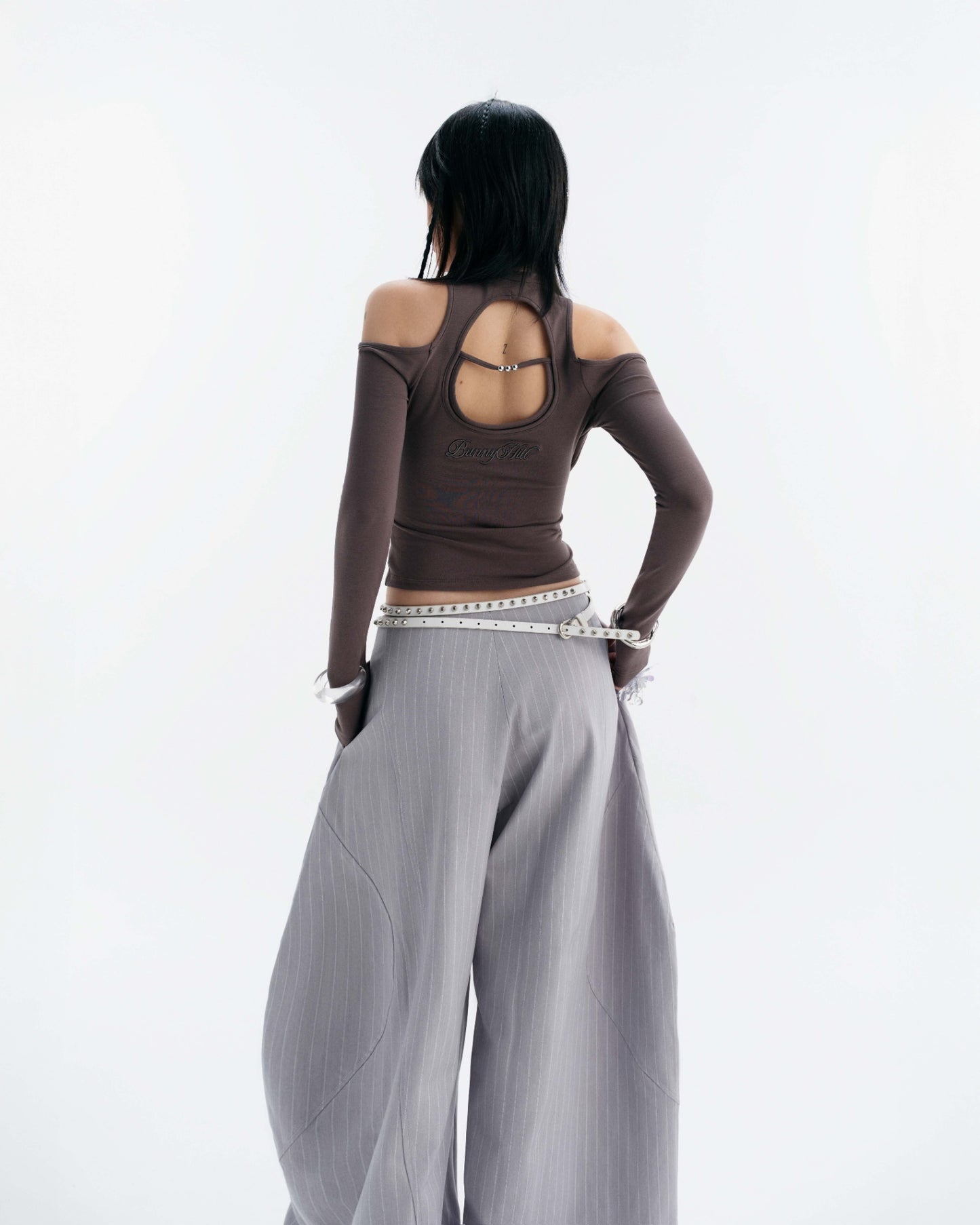 BUNNY HILL CONCEPT - CASPIAN LONG SLEEVE TOP (GREY)