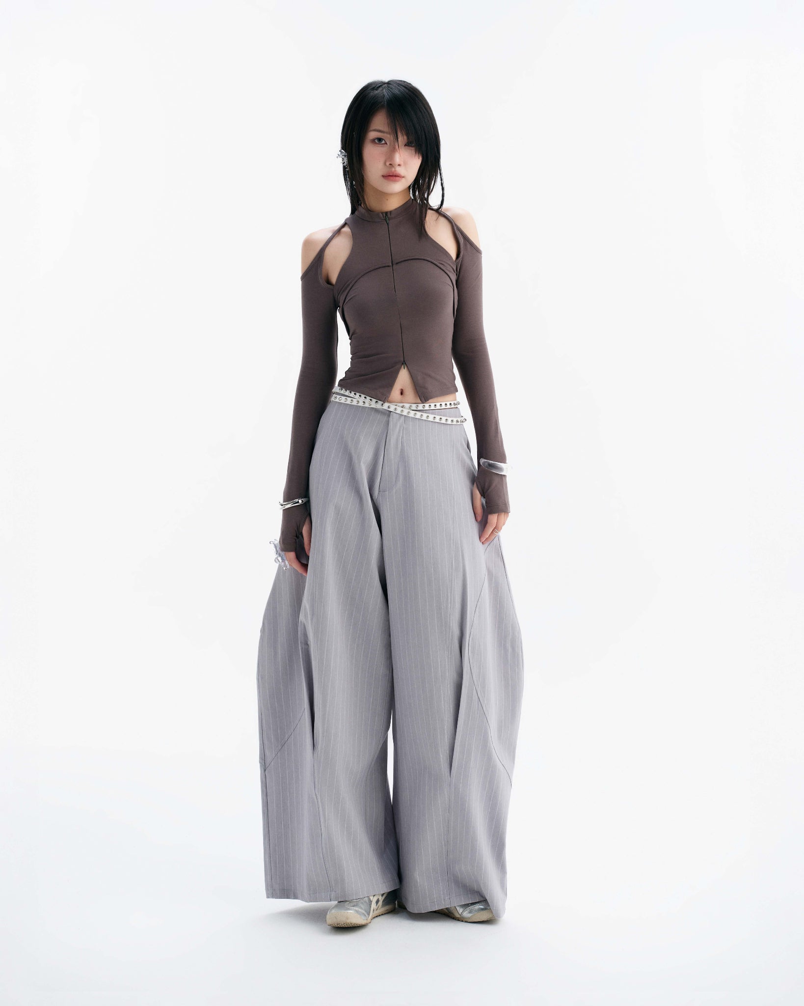 BUNNY HILL CONCEPT - LUFT PANTS (GREY BLUE STRIPES) – KORIAH