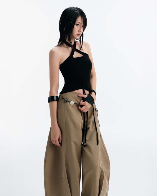 BUNNY HILL CONCEPT - CHERIE HALTER TOP BLACK (Dispatch in 48hrs)