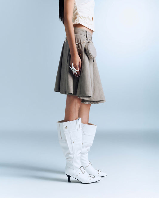 BUNNY HILL CONCEPT - DEVORA SKIRT BROWN STRIPES (Dispatch in 48hrs)