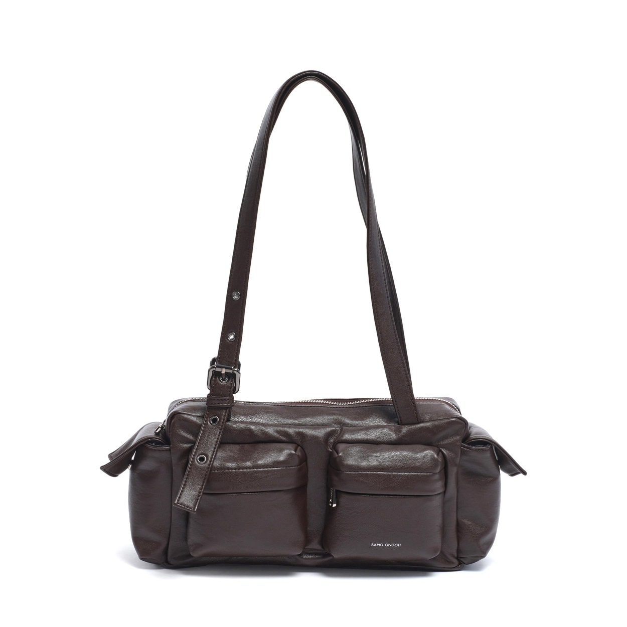 SAMO ONDOH - pocket utility bag M nappa chocolate