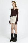 PAIN OR PLEASURE -  ORCHID TOP brown