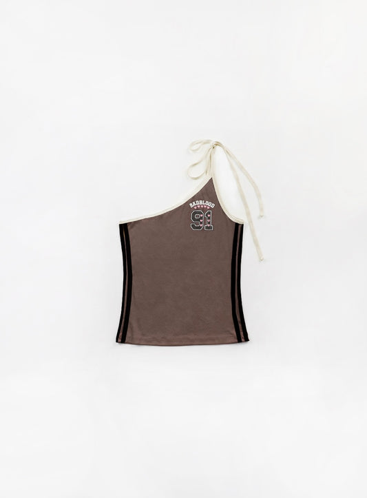 Cindy One Shoulder Tank - Tobacco