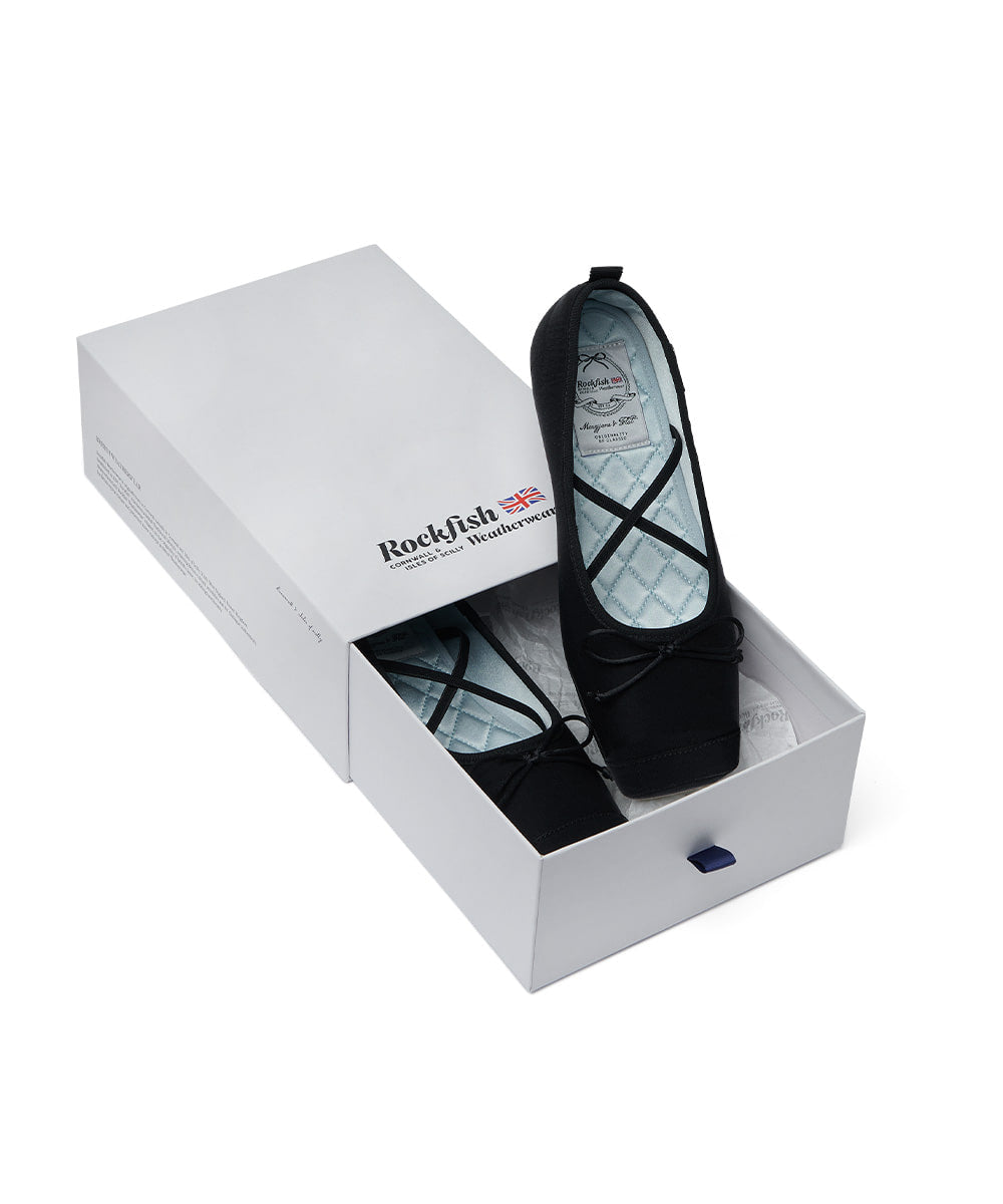 ROCKFISH WEATHERWEAR - TOE CAP BALLET FLATS / BLACK