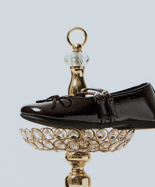 ROCKFISH WEATHERWEAR- SQUARE TOE TWO STRAP MARYJANES(ENAMEL) - BROWN