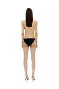 CERRIC -  RUCHED FLOWER BIKINI / BLACK