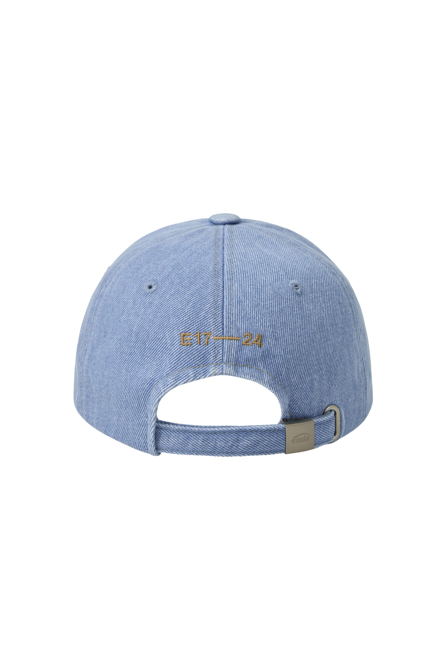 EMIS - WASHED DENIM BALL CAP-LIGHT BLUE DENIM/NAVY