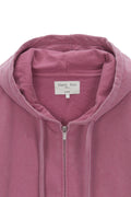 MATIN KIM -  PIGMENT DYING LOGO HOODY ZIP UP IN PINK