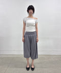 FLAREUP - Wide Capri Pants / Dark Gray