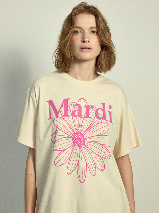 MARDI MERCREDI - TSHIRT FLOWERMARDI_BUTTER DEEPPINK