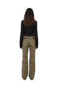 CERRIC -  KNEE PIN TUCK PANTS / BROWN