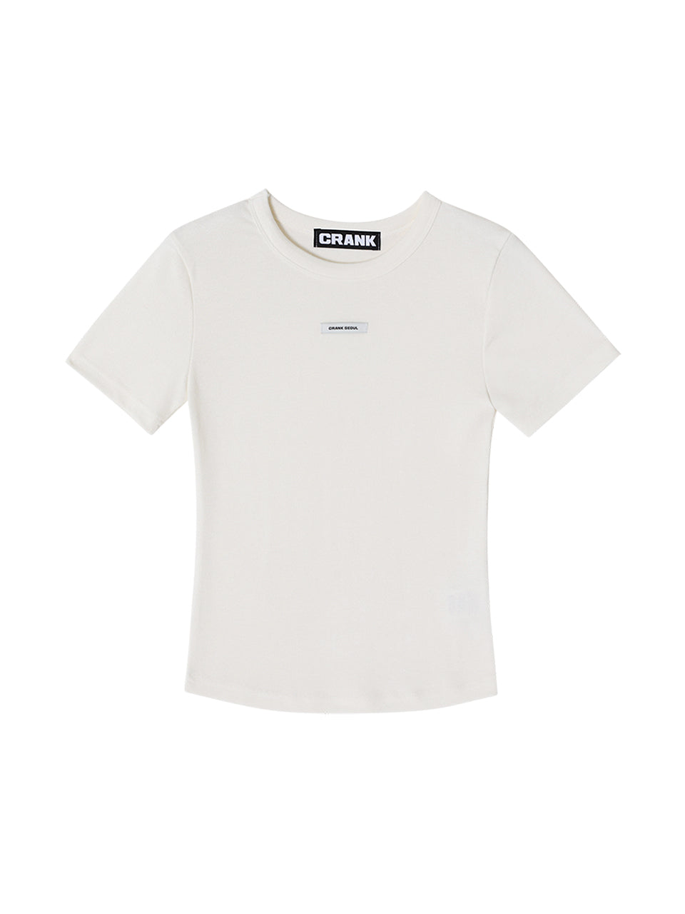 CRANK -  CREW NECK BASIC TOP_WHITE