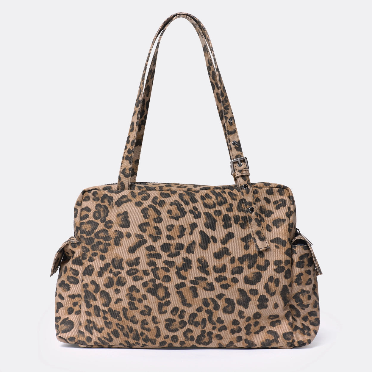 SAMO ONDOH - pocket utility bag L denim leopard – KORIAH SAMO ONDOH - pocket utility bag L denim leopard – KORIAH