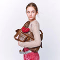 SAMO ONDOH - pocket mug bag L baked tan