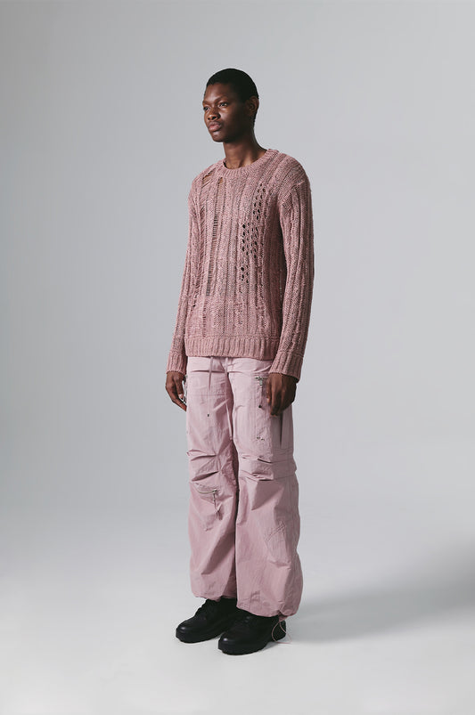 NACHE- PUCKERING JOGGER PANTS (UNISEX) ROSE PINK