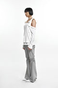 NACHE- EXPOSURE ZIP DETAIL PANTS (UNISEX) GRAY