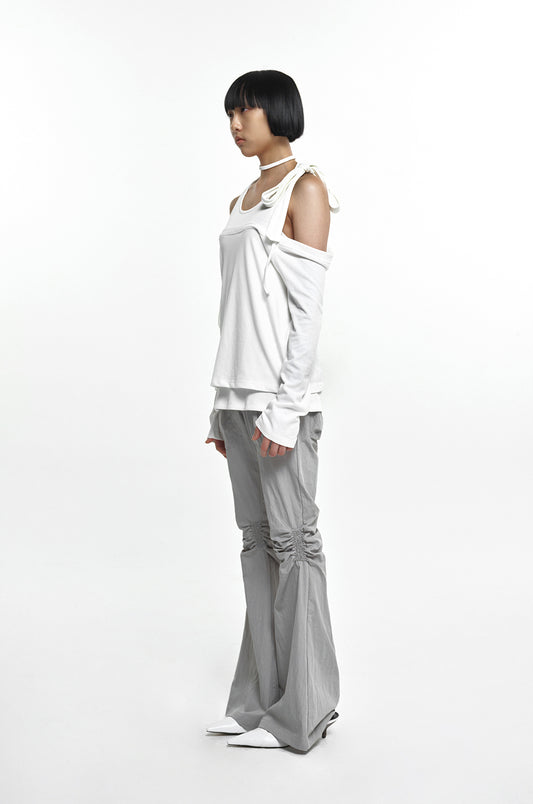 NACHE- EXPOSURE ZIP DETAIL PANTS (UNISEX) GRAY