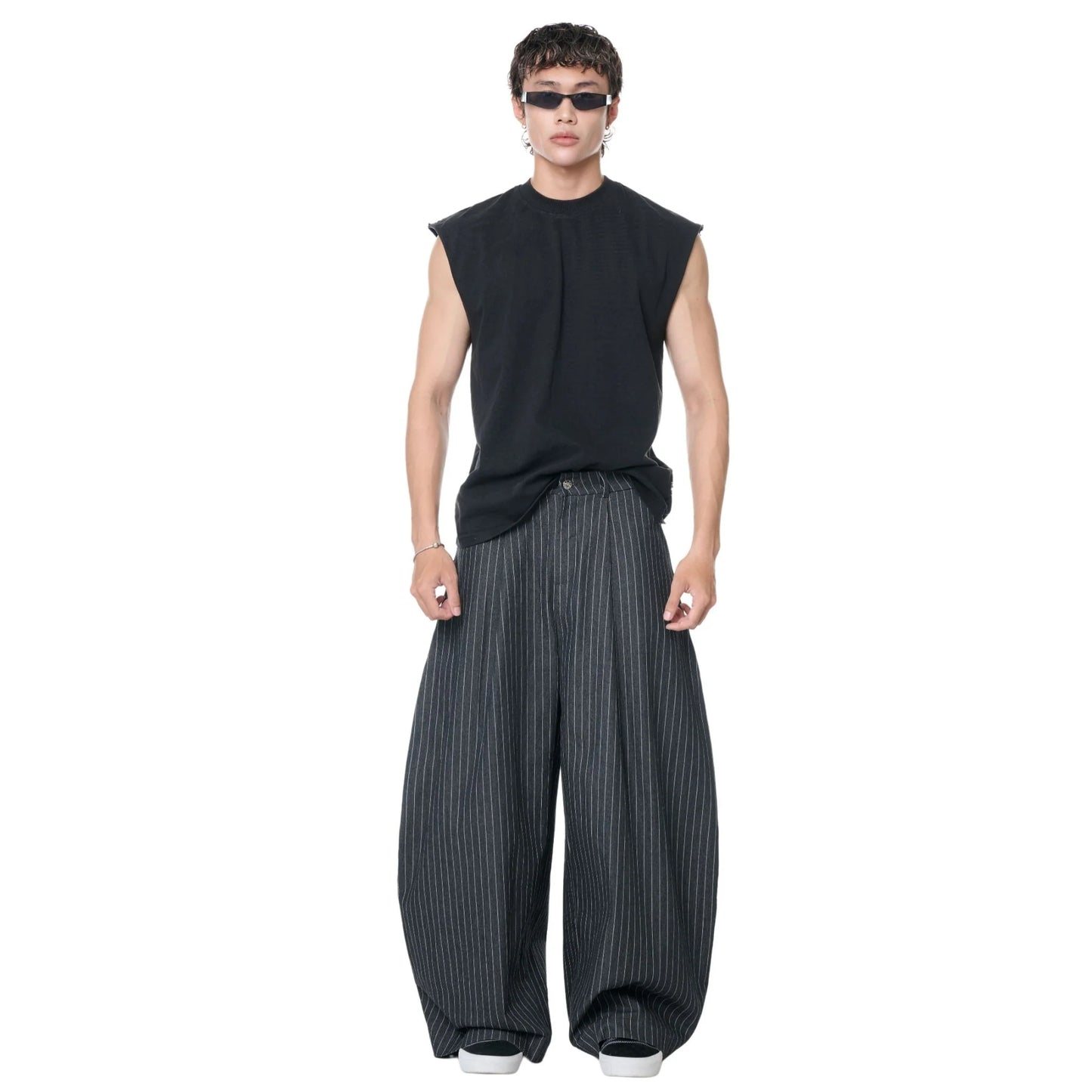 PUSH PUSH - PP STRIPED PANTS / Black