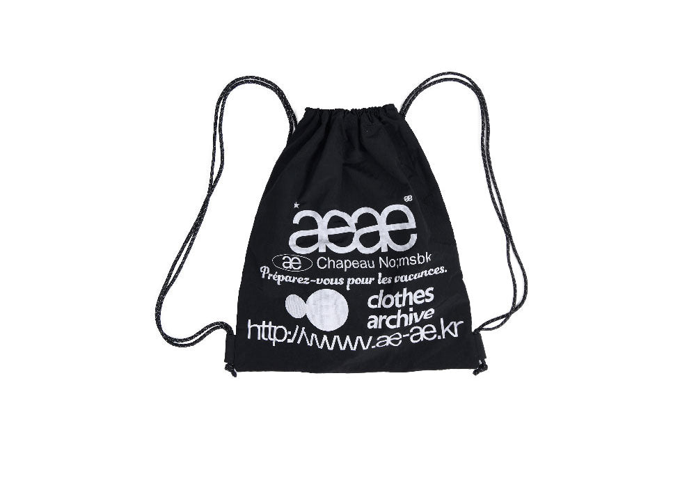 AEAE -  WEB LOGO GYM SACK - [BLACK]