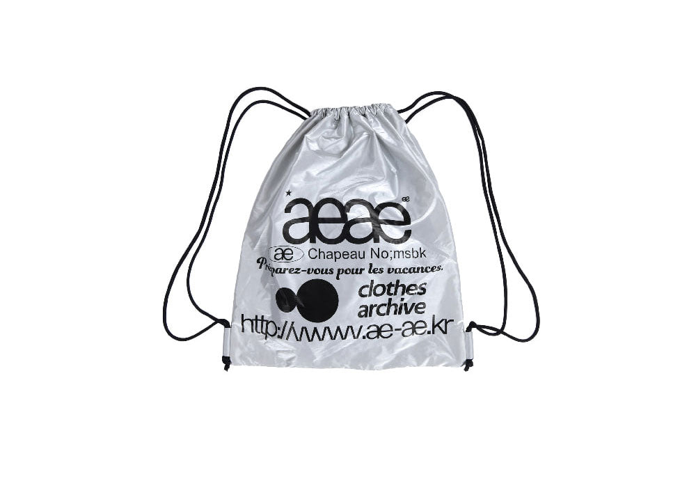 AEAE -  WEB LOGO GYM SACK - [SILVER]