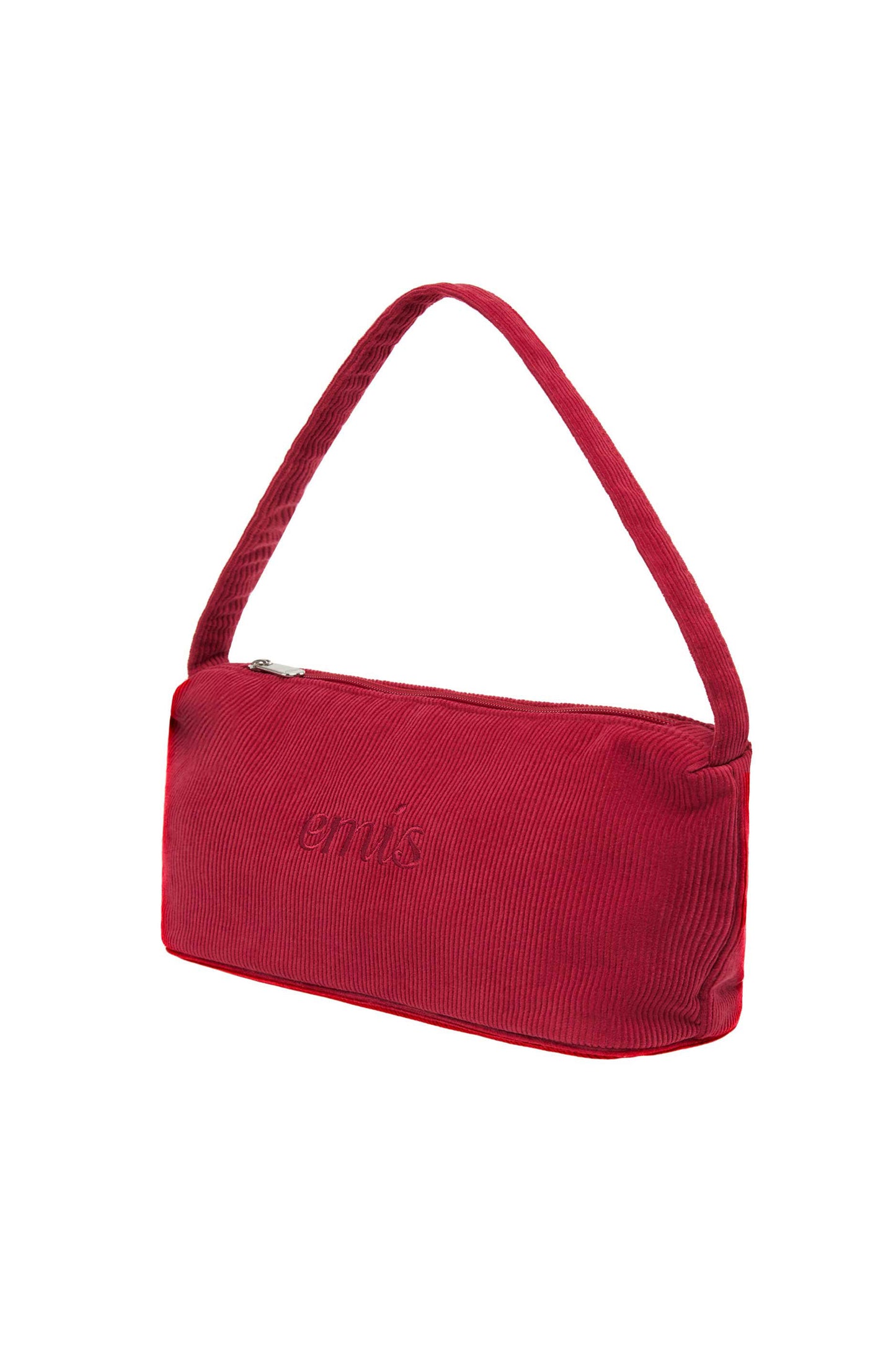 CORDUROY DAILY LONG HOBO BAG-RED