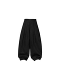 MELANCHOLY - Nightfall Wide Leg Khaki Pants / Black
